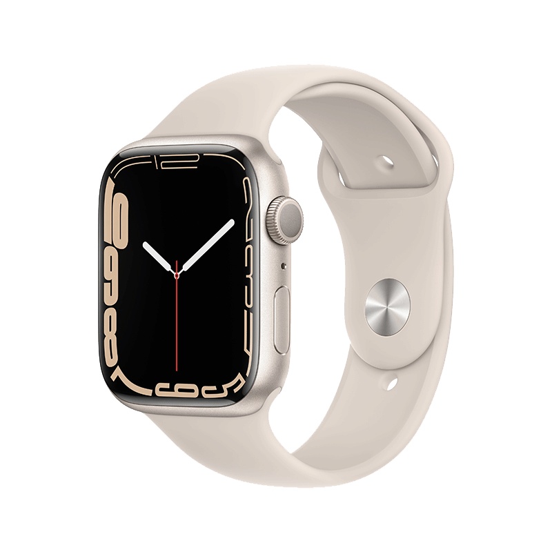 Apple Watch Series 7 GPS版 45mm 星光色铝金属表壳 星光色运动型表带