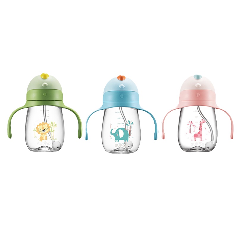 苏泊尔(SUPOR)tritan婴童学饮杯吸管杯婴儿重力球学饮杯防漏耐摔宝宝喝水杯儿童水杯210ML