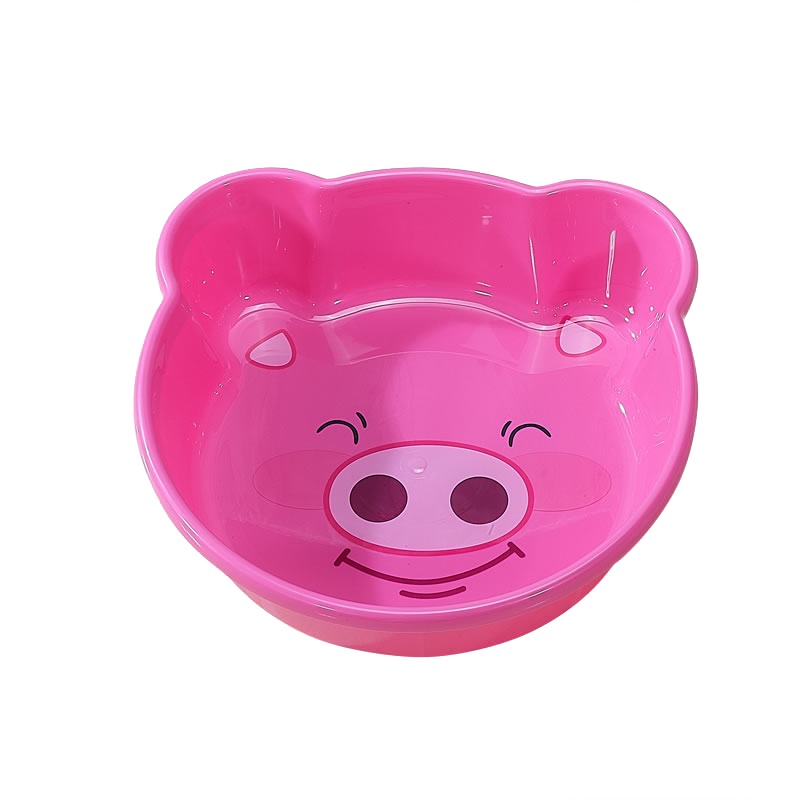 茶花卡通母婴幼儿童洗脸盆加厚塑料盆新生儿宝宝脸盆 03441K(红色)