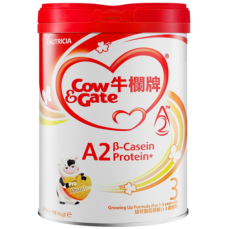 牛栏(Cow&Gate)港版幼儿配方奶粉 A2 β-酪蛋白 3段(1-3岁) 900g[27年2月]