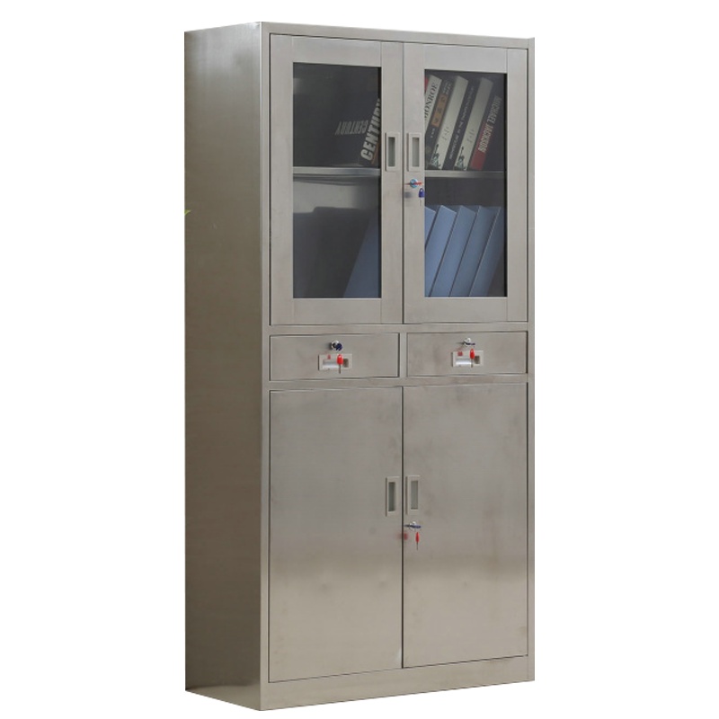 永格304不锈钢药品柜器械柜试剂柜仪器柜麻醉柜文件柜中药柜实验室无菌柜中二斗文件柜 201/304材质