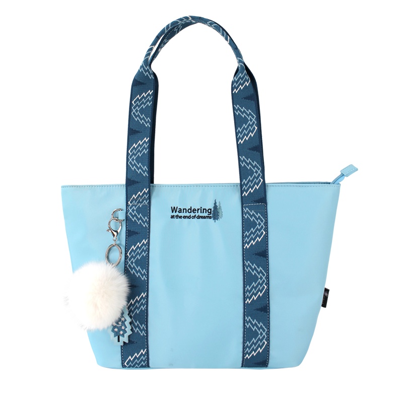 花间公主梦的尽头2021春季新女单肩包尼龙刺绣布女包手提托特包