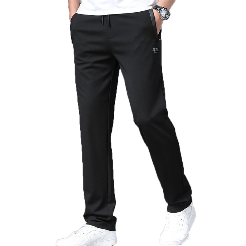 JEEP吉普夏季运动裤男士宽松直筒针织松紧卫裤裤子运动休闲长裤