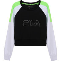 FILA 斐乐 女士 聚酯纤维短款圆领长袖卫衣运动衫 683143