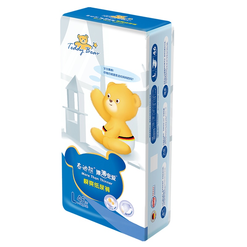 泰迪熊臻薄宠爱+瞬爽纸尿裤L码