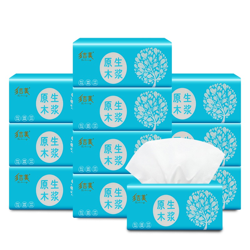 多吉美—亲亲树系列抽取式面纸100抽20包装三层家用批发纸巾面巾纸餐巾纸
