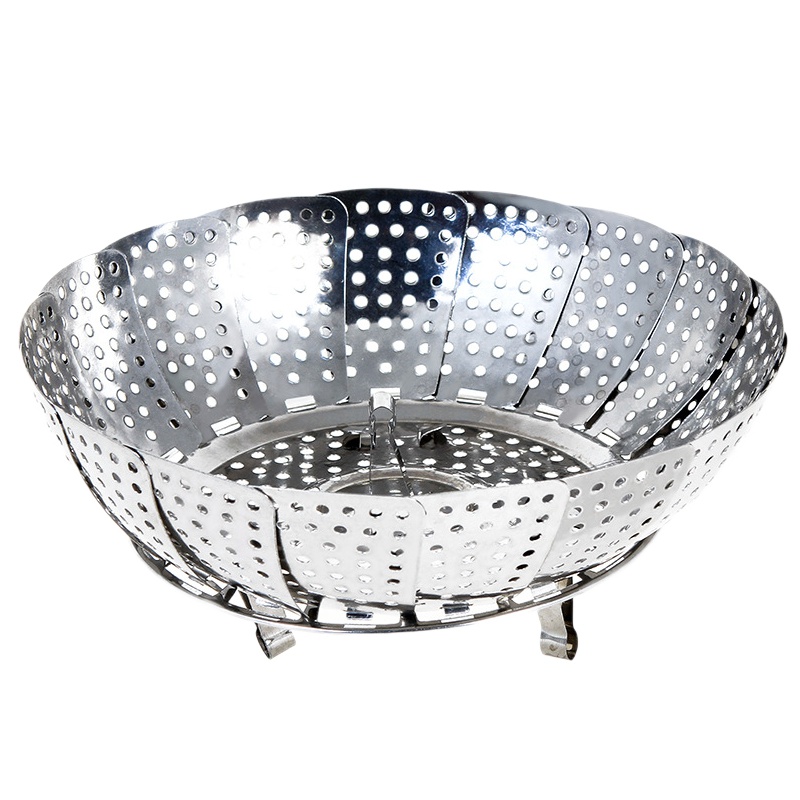 【小号】可伸缩折叠不锈钢蒸盘蒸笼蒸格蒸屉蒸架 莲花笼屉家用蒸菜包子架