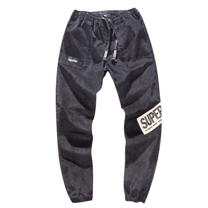 2020秋冬款男士灯芯绒裤子男中老年高腰宽松直筒灯芯绒裤休闲裤爸爸装裤子男灯芯绒男裤宽松中年爸爸条绒裤子直筒长裤