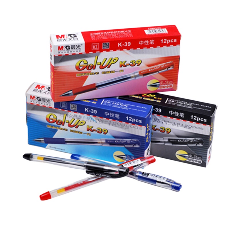 晨光中性笔签字K39 0.7 书写修正用品 笔具 中性笔 12支/组 碳素水笔 签字笔 办公笔 中性笔