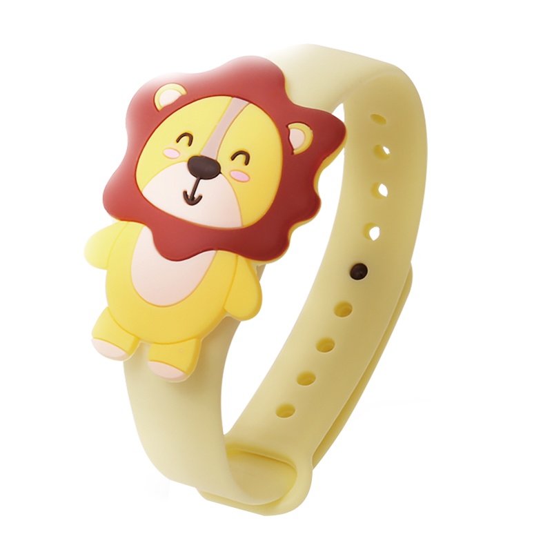 宝宝金水 驱蚊手环 婴儿儿童宝宝成人防蚊手环户外植物精油防蚊虫驱蚊神器 大人随身驱蚊扣-动物版 黄色狮子