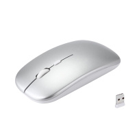 [可选顺丰配送][手机也能用]充电无线鼠标静音办公笔记本通用蓝牙学生男女电脑 太空银 充电版[按键无声]