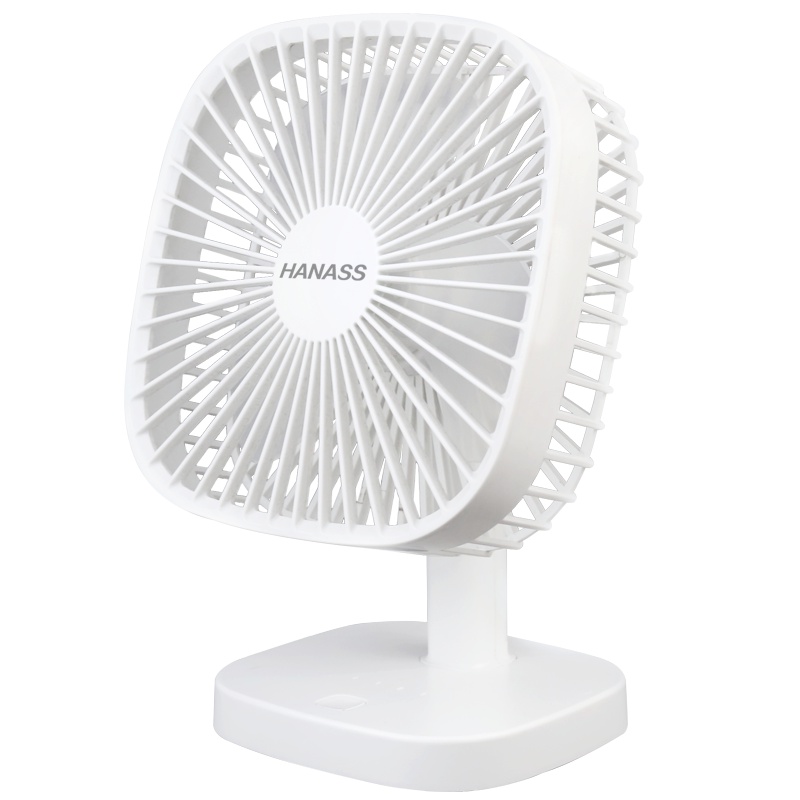 海纳斯(HANASS)电风扇FYL-F9D 学生宿舍静音小风扇 机械控制充插电3档自然风台扇