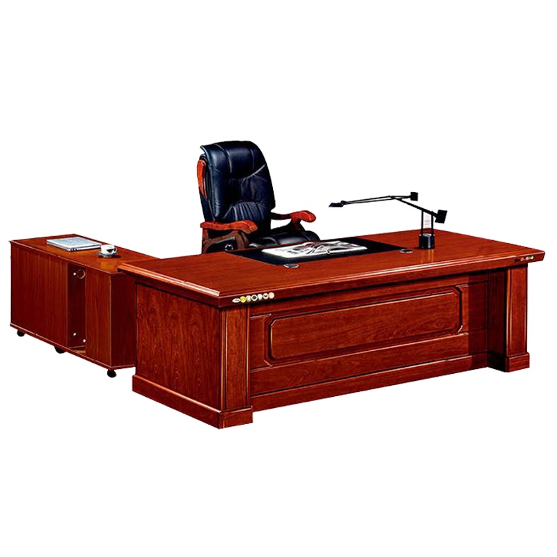 [理政]油漆办公桌 办公家具 油漆电脑桌 经理办公台 老板大班台 实木贴皮漆面桌