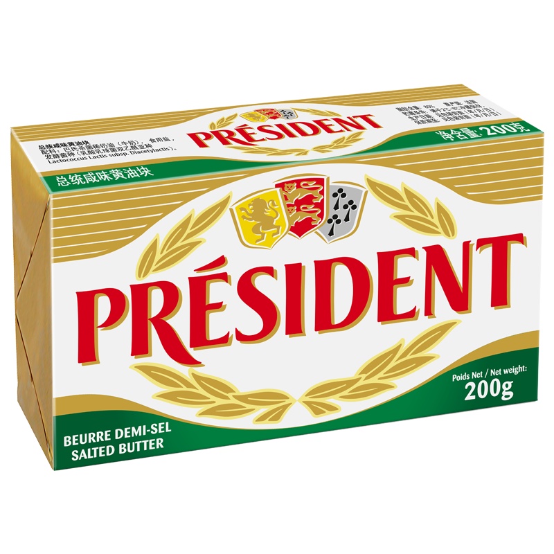 总统牌含盐黄油块200g