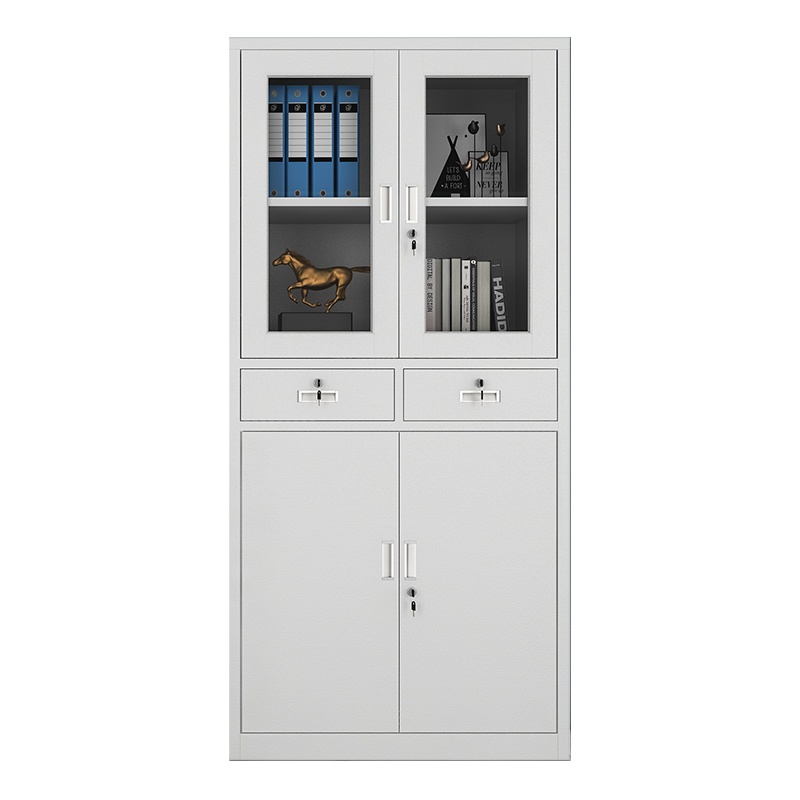 匡大 文件柜铁皮档案柜办公柜中二斗钢柜KDGG-BK01