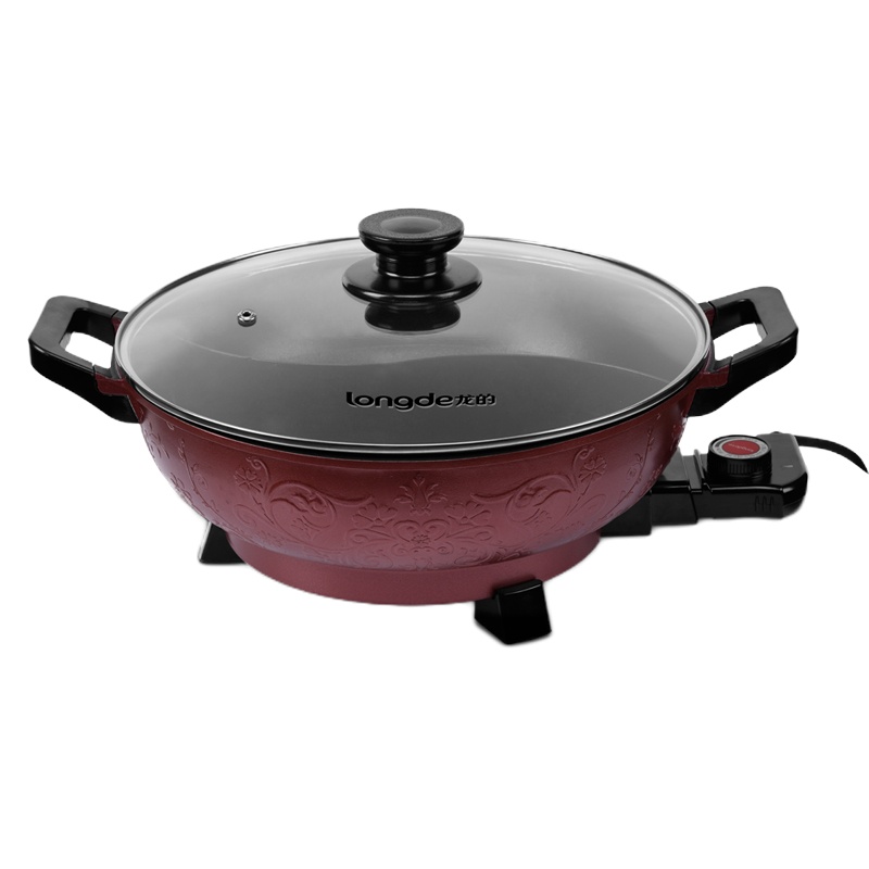 龙的（longde）LD-HG60G 电火锅 家用多功能电炒锅6L大容量不粘锅鸳鸯火锅