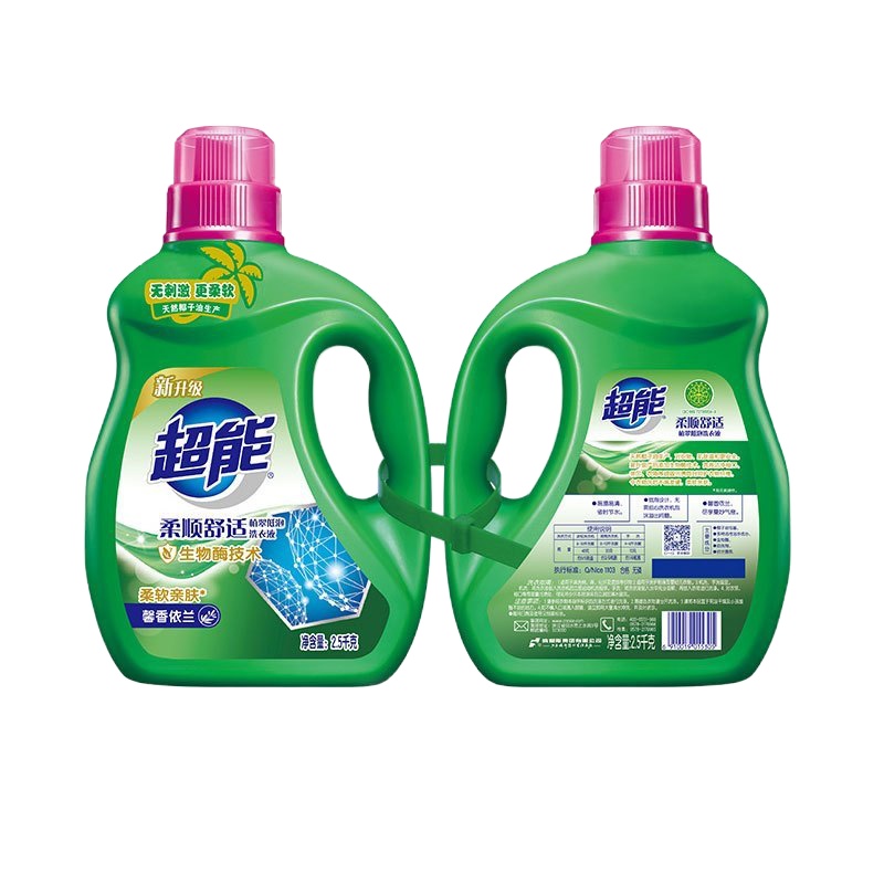 WQMD超能柔顺舒适洗衣液2.5kg*2瓶