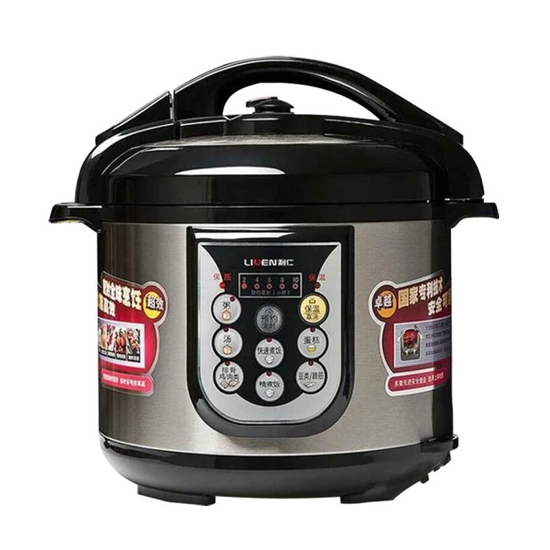 利仁(Liven)电压力锅高压锅多功能家用5L大容量电压力煲可预约电饭锅电饭煲电炖锅西施压力煲DNG-500A不锈钢色