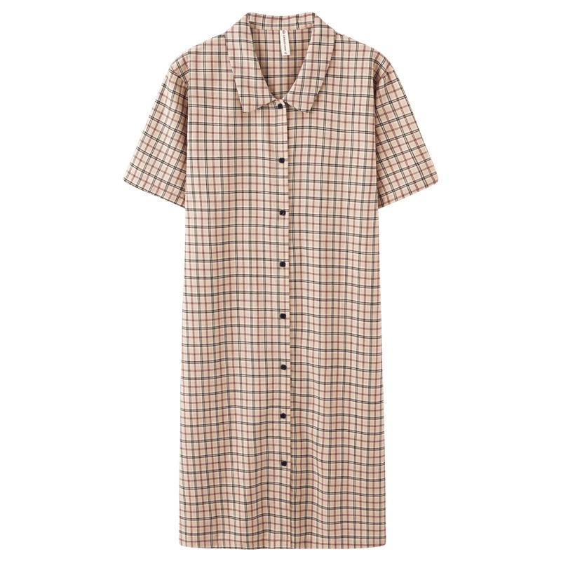 猫人休闲睡裙夏季女士纯棉开衫短袖睡裙性感妩媚家居服