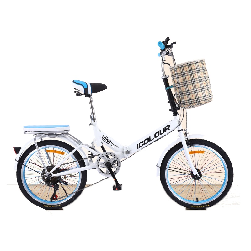 闪电客可折叠自行车女 轻便携单车小型轮变速16寸成人大人成年学生男