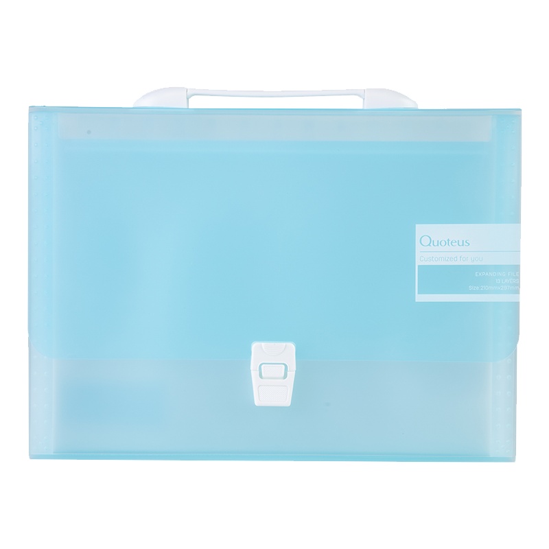 得力风琴包学生多层文件夹手提袋卷子分类资料册收纳盒试卷夹多功能大容量透明高中生插页资料分页神器72509LAN