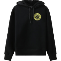 范思哲 VERSACE JEANS COUTURE 男士聚酯纤维加绒款连帽卫衣运动衫71GAI3H8 F0003