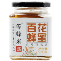 等蜂来秦岭一带山岭百花蜂蜜250g 玻璃瓶装