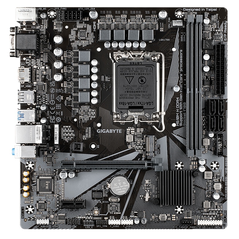 技嘉(GIGABYTE)H610M H DDR4内存版 游戏电脑台式机主板