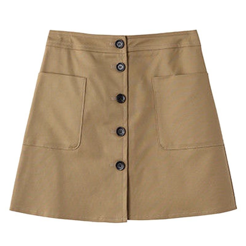 【专柜同款】新款拉夏贝尔韩版秋冬新款休闲百搭修身通勤高腰A字短裙半截裙20012800_969