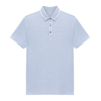 鄂尔多斯ERDOS春夏简约舒适小翻领半袖男T恤