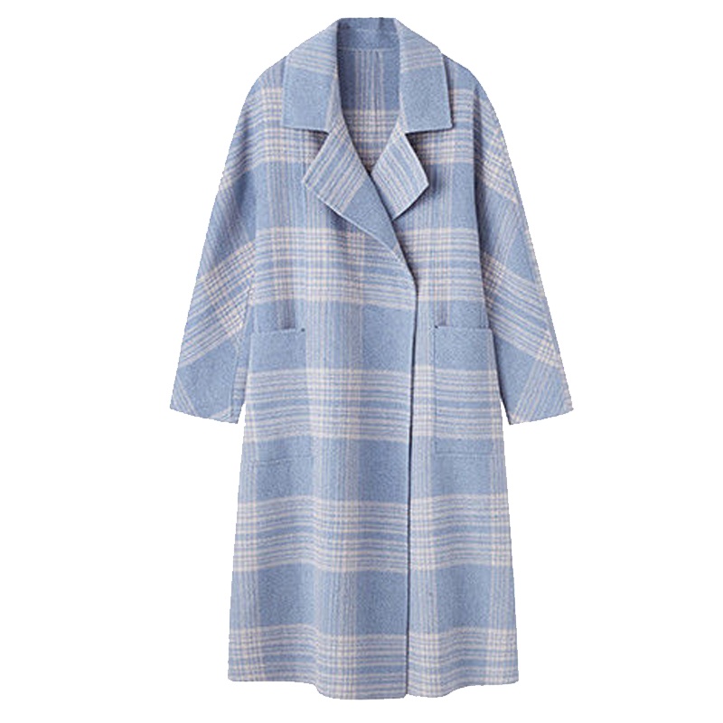 【专柜同款】新款拉夏贝尔秋冬新款大衣冬装女新款韩版双排扣长款斗篷呢子外套20012541_880