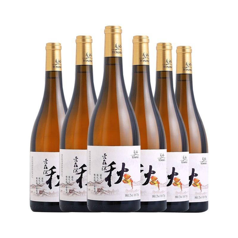 通化(TONHWA)葡萄酒 威代尔晚收葡萄酒 爱在深秋白葡萄酒 12度750ml*6支 甜型酒 (新老包装随机发货)