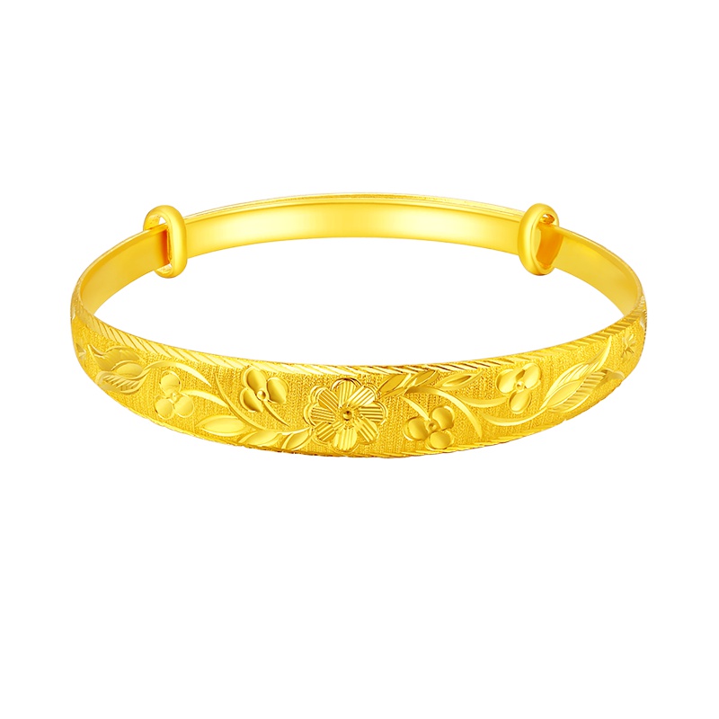 金一 足金999百花齐放婚庆女士黄金手镯 结婚送礼送女友(计价) AAE016