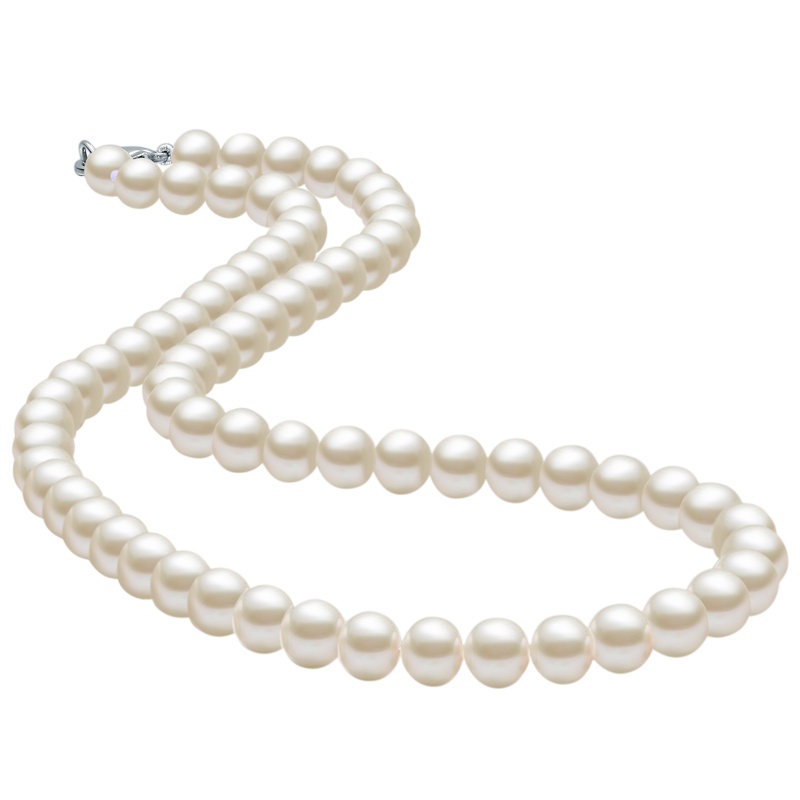 佰色传情(BRIR) 优雅气质6-7mm扁圆淡水珍珠项链