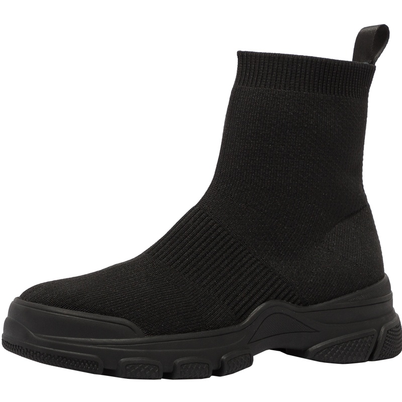 St&Sat/星期六新款透气纯色时尚马丁靴弹力袜子鞋女SS03116087