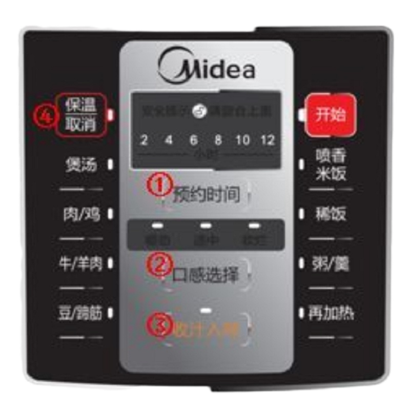 美的（Midea）电压力锅 双胆 5升智能高压锅 正品微电脑按键式 PCS5011HM