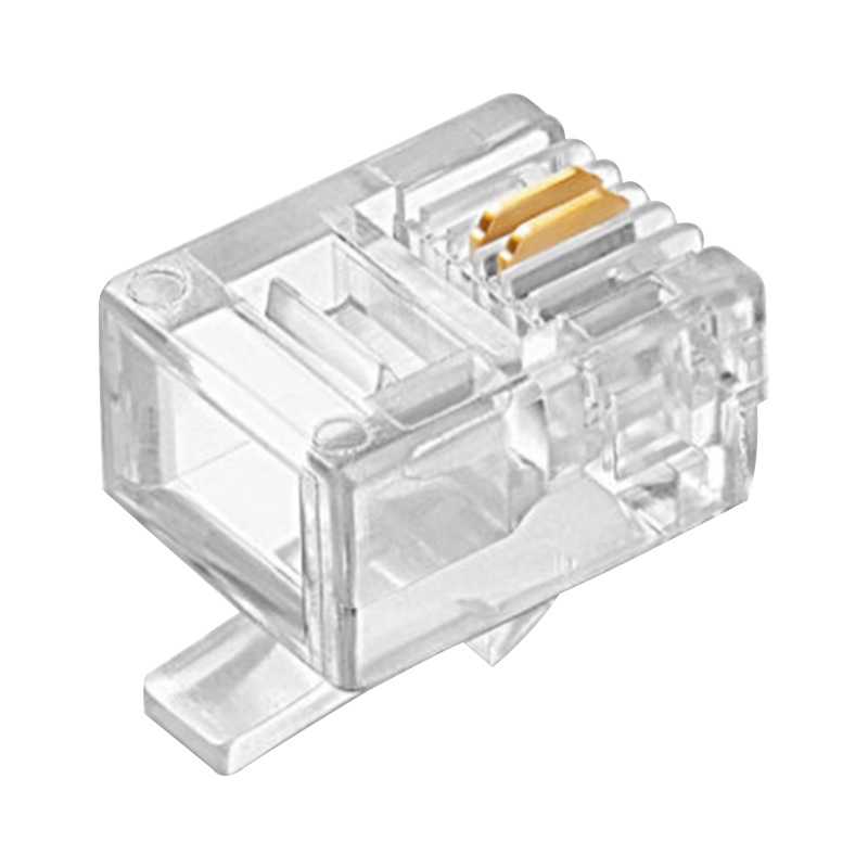 伟博智威 WB2C-100 电话水晶头 6P2C 2芯电话线接头 RJ11语音电话线水晶头 100个/盒