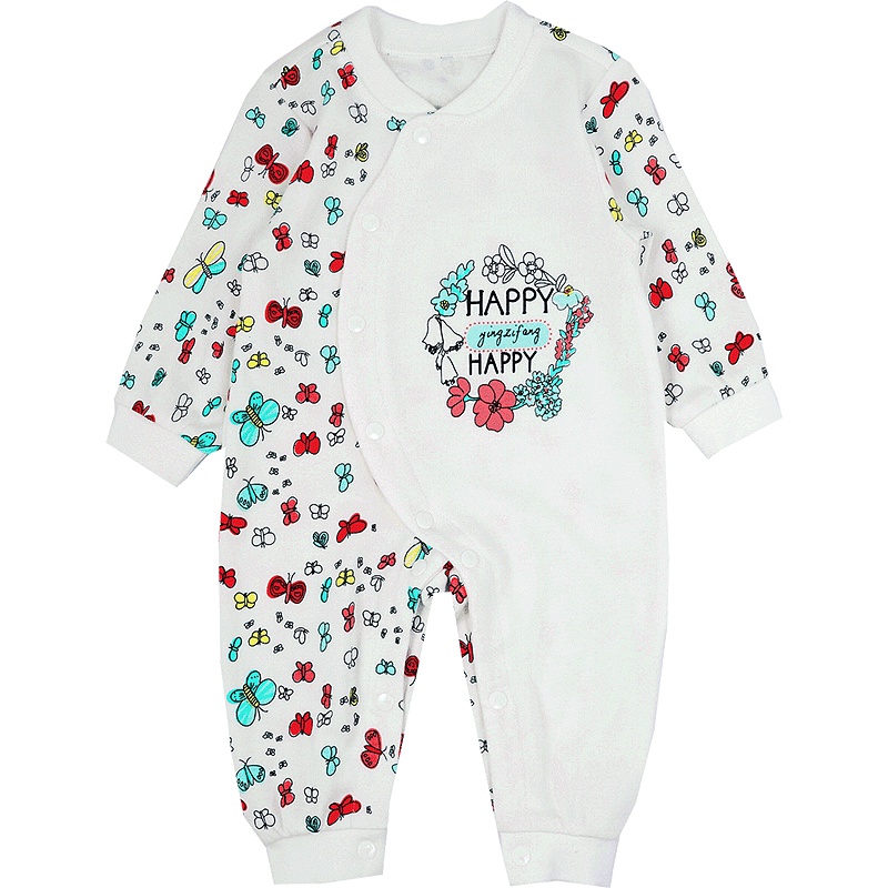 婴姿坊春季春意盎然系列印花清爽女童开扣连体衣