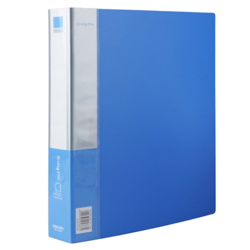 得力5387打孔文件夹2孔资料夹D型A4活页夹带插页档案收纳夹 背宽40mm 5个装