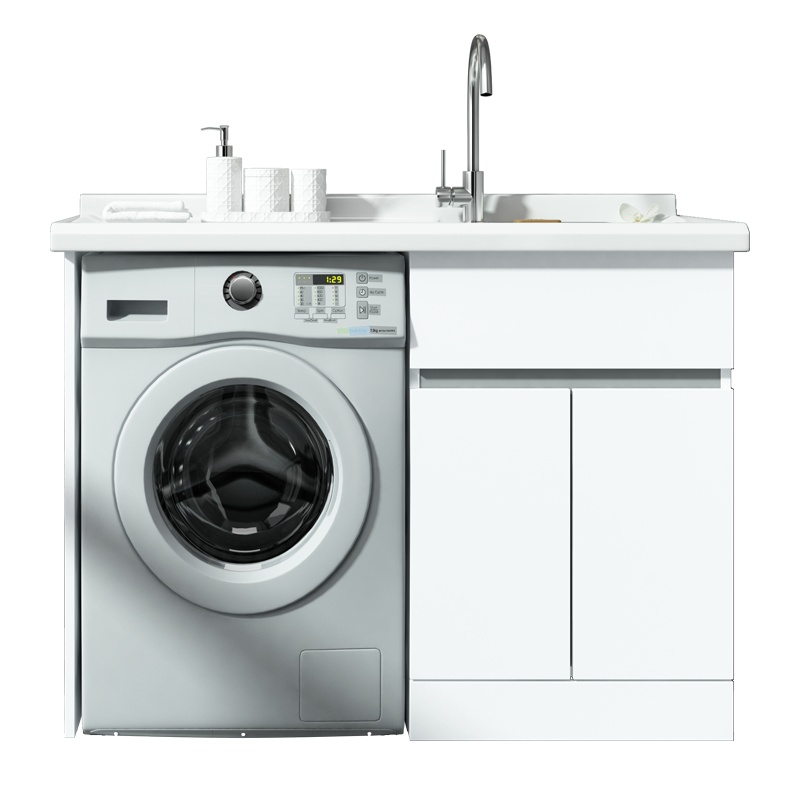 希箭洗衣机柜子不锈钢阳台洗衣柜组合带搓板台盆池一体伴侣浴室柜