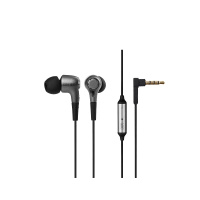 Edifier/漫步者 H230P手机3.5mm插孔有线耳机入耳式重低音炮通用线控耳塞带麦 酷雅黑