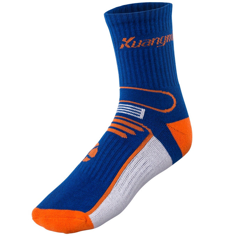 狂迷儿童篮球袜运动袜专业中筒蓝色男女缓震透气防滑加厚袜子