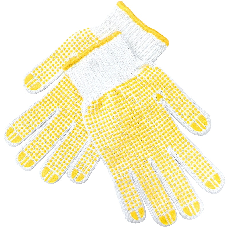 [苏宁自营]点塑手套 点珠点胶防滑耐磨劳保手套 线手套15双 手部防护