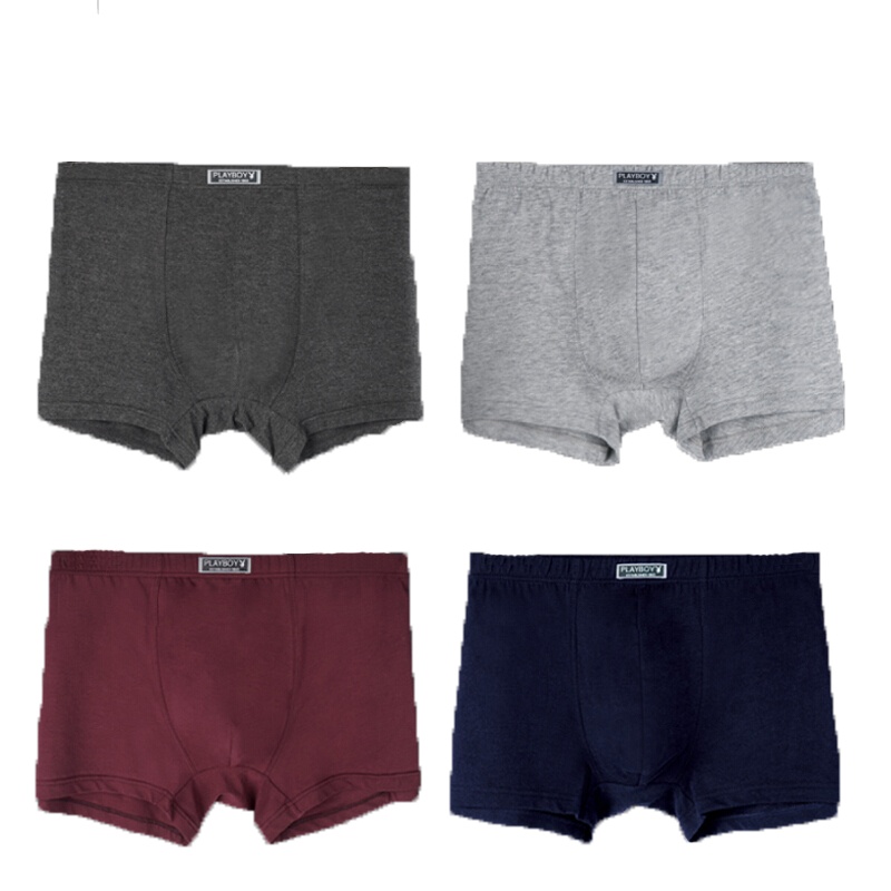 花花公子内裤男士内裤纯棉舒适新款四角裤 柔软透气中腰男平角裤58001
