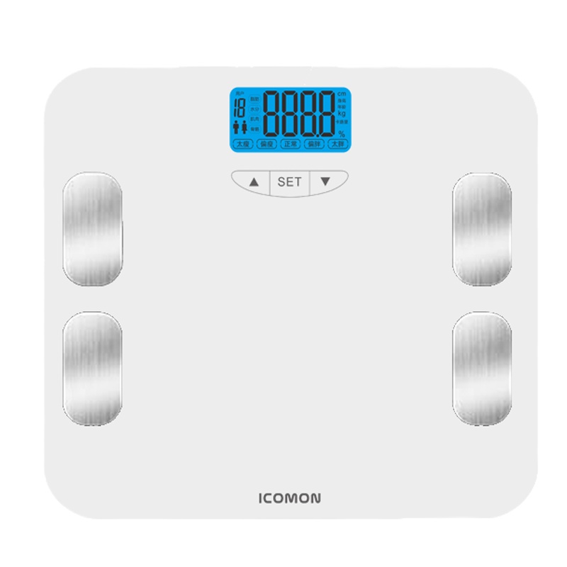 沃莱icomon 智能电子称 体重秤 家用人体称重 FG223L白色