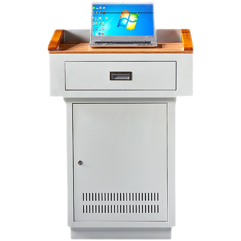 创世人 多媒体讲台钢制多功能演讲台老师教师教室讲台桌电教中控讲台