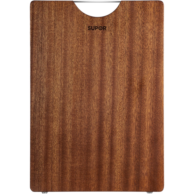 苏泊尔(SUPOR)砧板 乌檀木整木菜板 实木家用擀面案板方形切菜板 加厚大号45*3.0cm W453030AD1