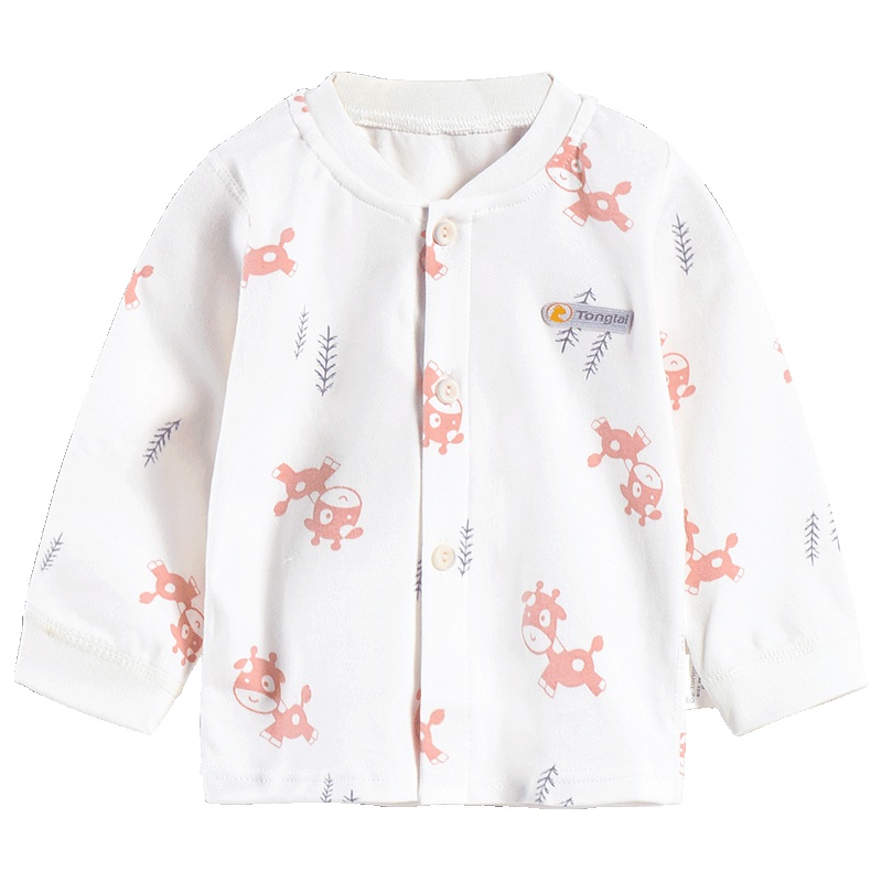 童泰TONGTAI婴幼儿纯棉内衣婴儿立领上衣3-24个月宝宝春秋季对开秋衣婴幼儿通用90cm