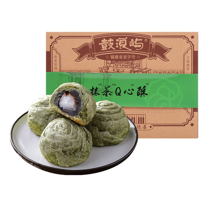 [鼓浪屿]抹茶雪媚娘Q心酥56g*6厦门特产蛋黄酥手工传统糕点零食点心鼓浪屿馅饼