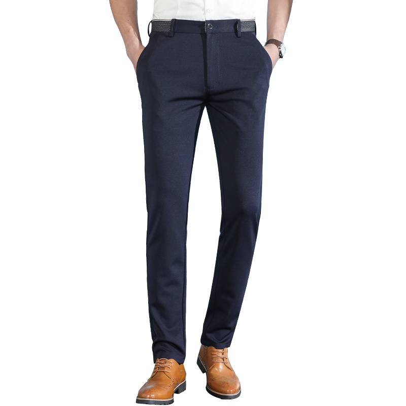 FORTEI富铤 西裤男春夏季新款男士休闲裤小脚潮流弹力修身长裤